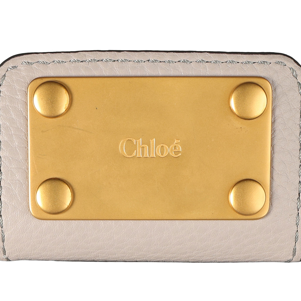 Preowned CHLOE Paddington Classic Leather Gray Satchel | Luxe Again Maison