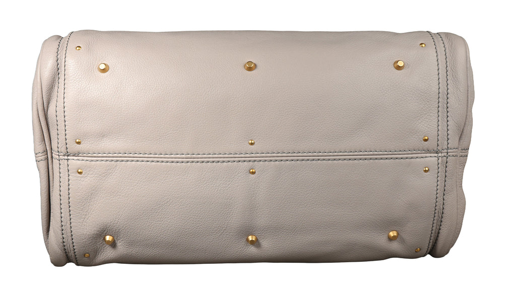 Preowned CHLOE Paddington Classic Leather Gray Satchel | Luxe Again Maison