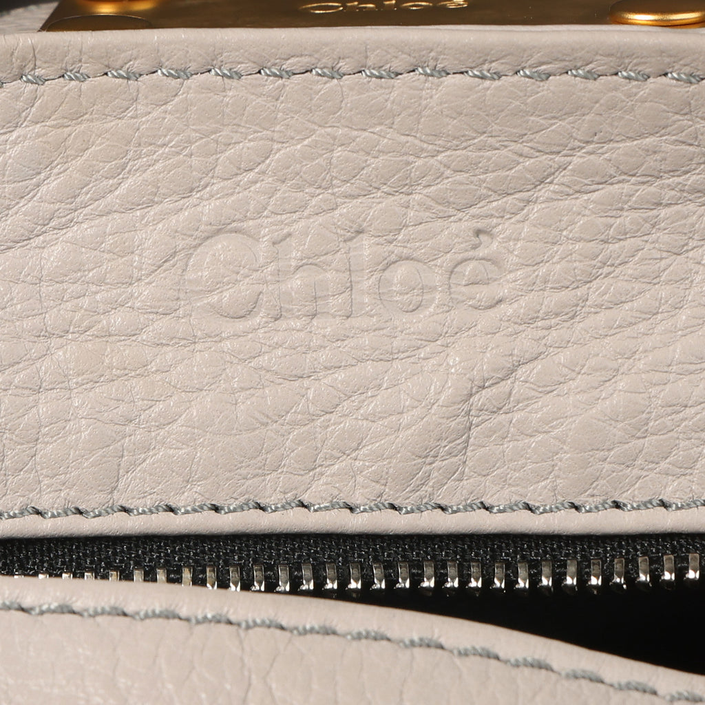 Preowned CHLOE Paddington Classic Leather Gray Satchel | Luxe Again Maison