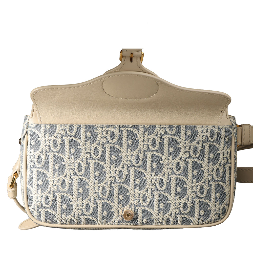 Preowned CHRISTIAN DIOR Dior 30 Montaigne Pocket Bag Small Blue Oblique Raffa | Luxe Again Maison