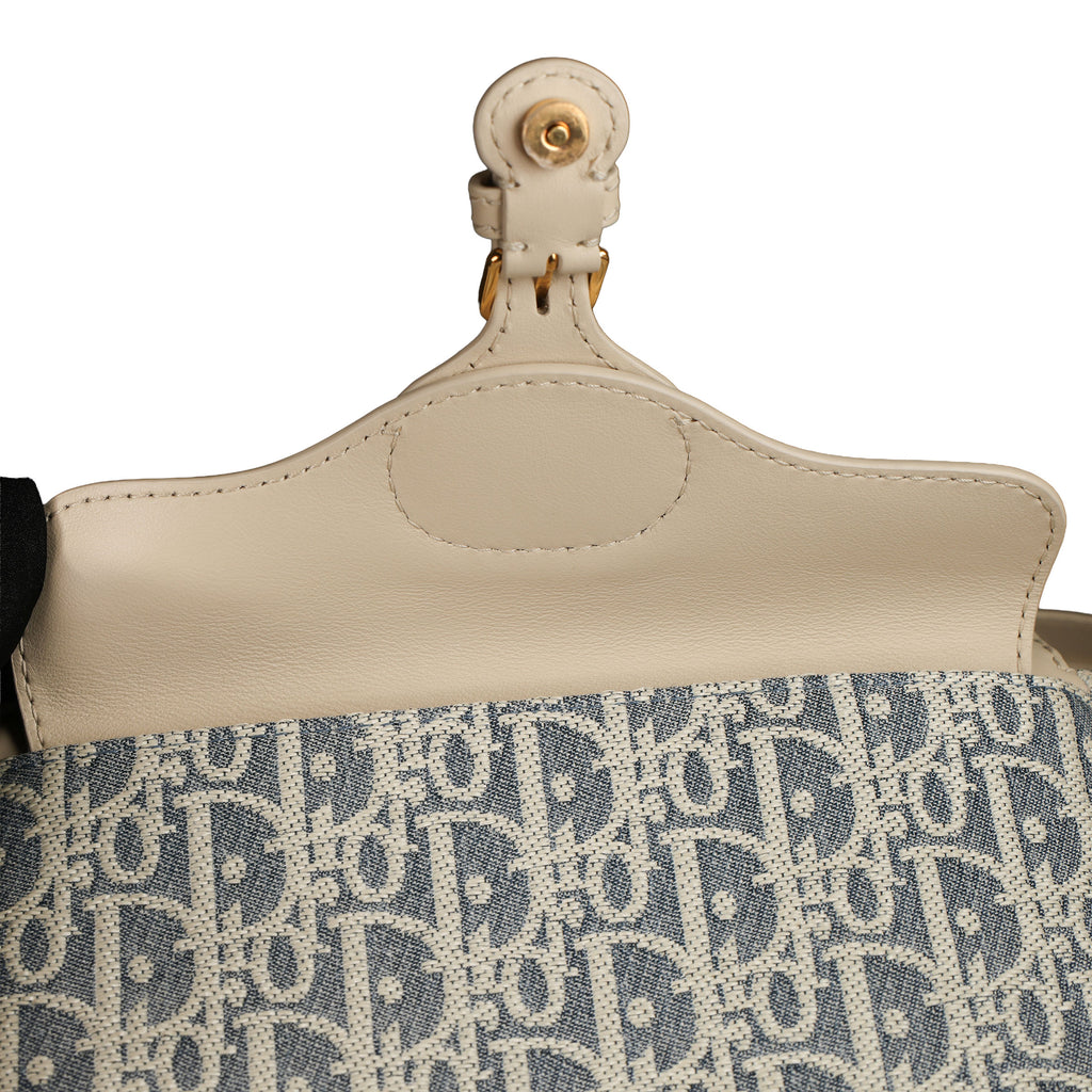 Preowned CHRISTIAN DIOR Dior 30 Montaigne Pocket Bag Small Blue Oblique Raffa | Luxe Again Maison