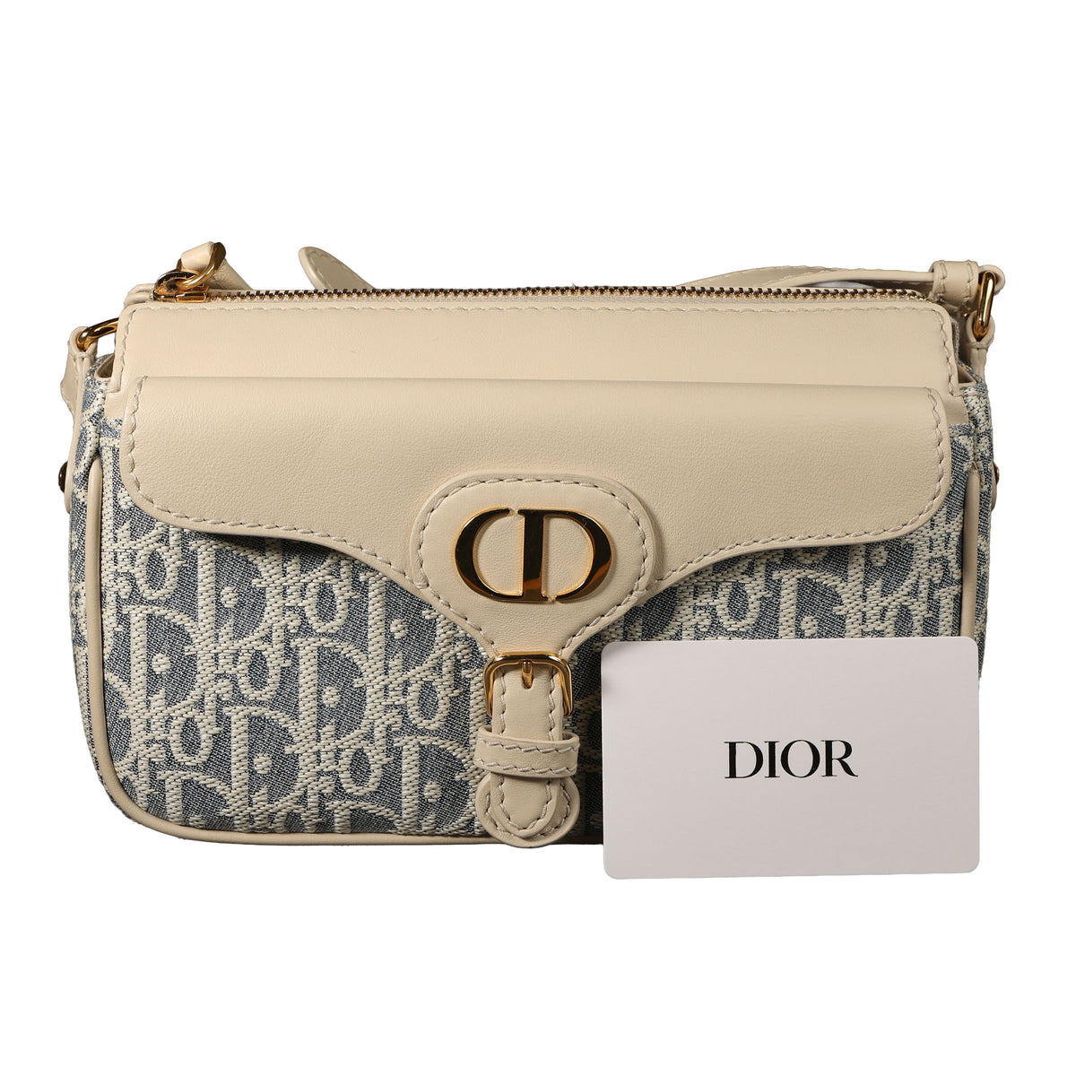 Preowned CHRISTIAN DIOR Dior 30 Montaigne Pocket Bag Small Blue Oblique Raffa | Luxe Again Maison