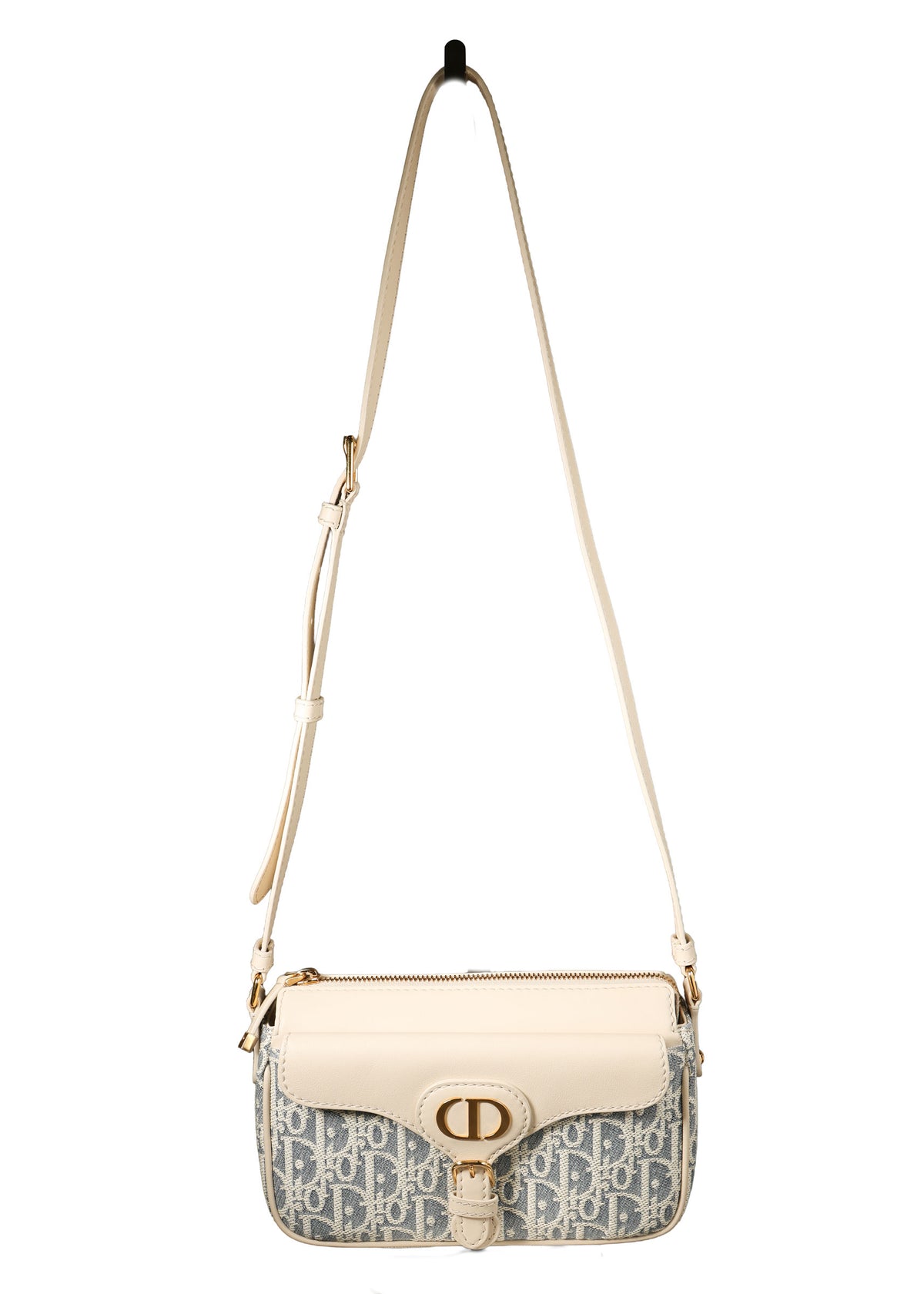 Preowned CHRISTIAN DIOR Dior 30 Montaigne Pocket Bag Small Blue Oblique Raffa | Luxe Again Maison
