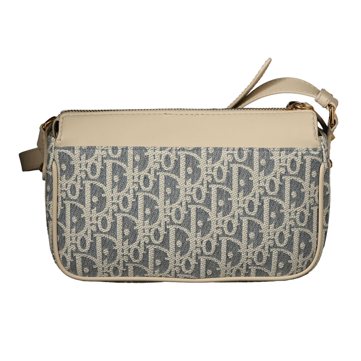 Preowned CHRISTIAN DIOR Dior 30 Montaigne Pocket Bag Small Blue Oblique Raffa | Luxe Again Maison