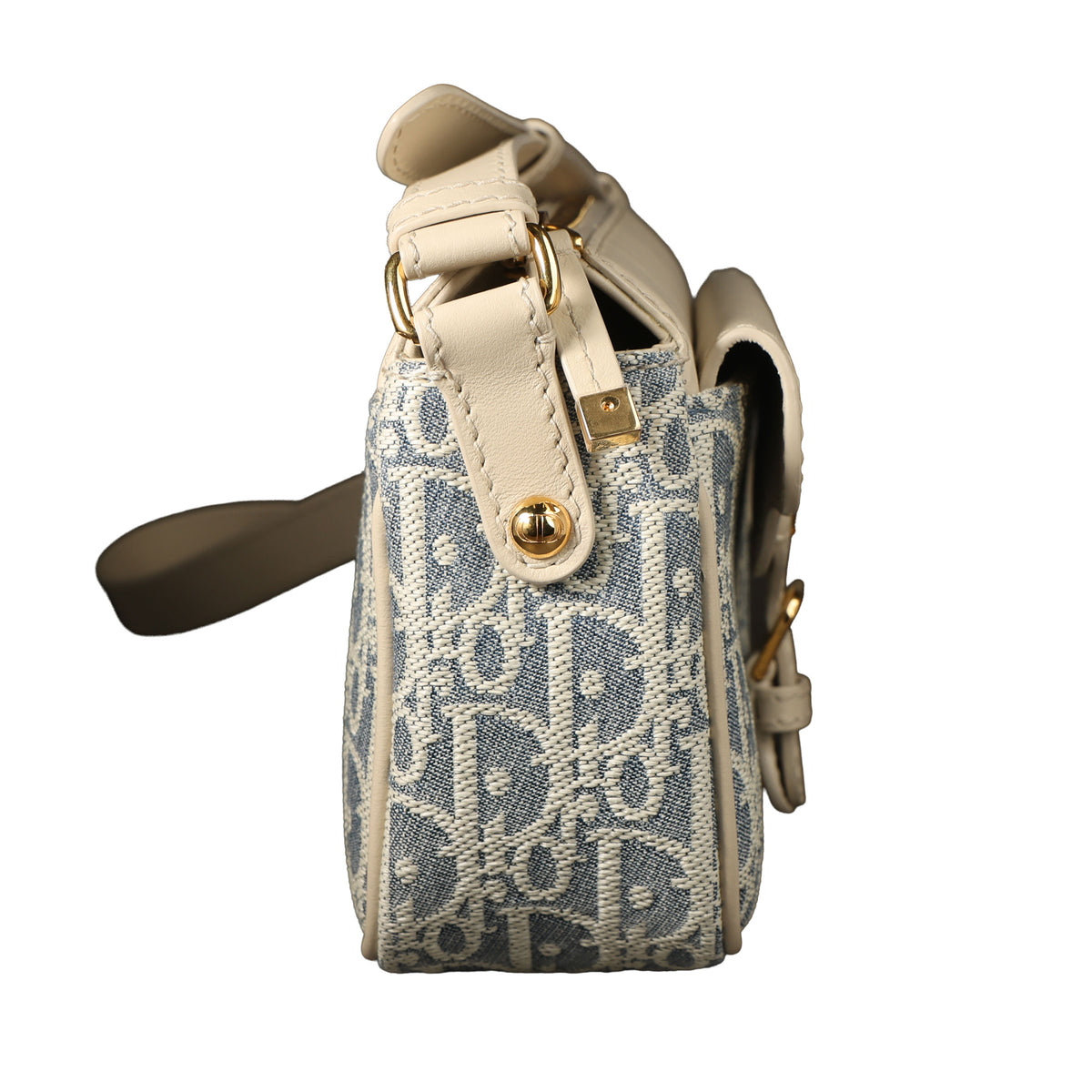 Preowned CHRISTIAN DIOR Dior 30 Montaigne Pocket Bag Small Blue Oblique Raffa | Luxe Again Maison