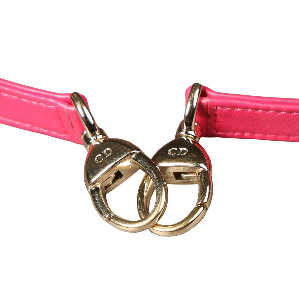 Preowned CHRISTIAN DIOR Lady Dior Cannage Leather Medium GHW Pink  16-XX-XX15 | Luxe Again Maison