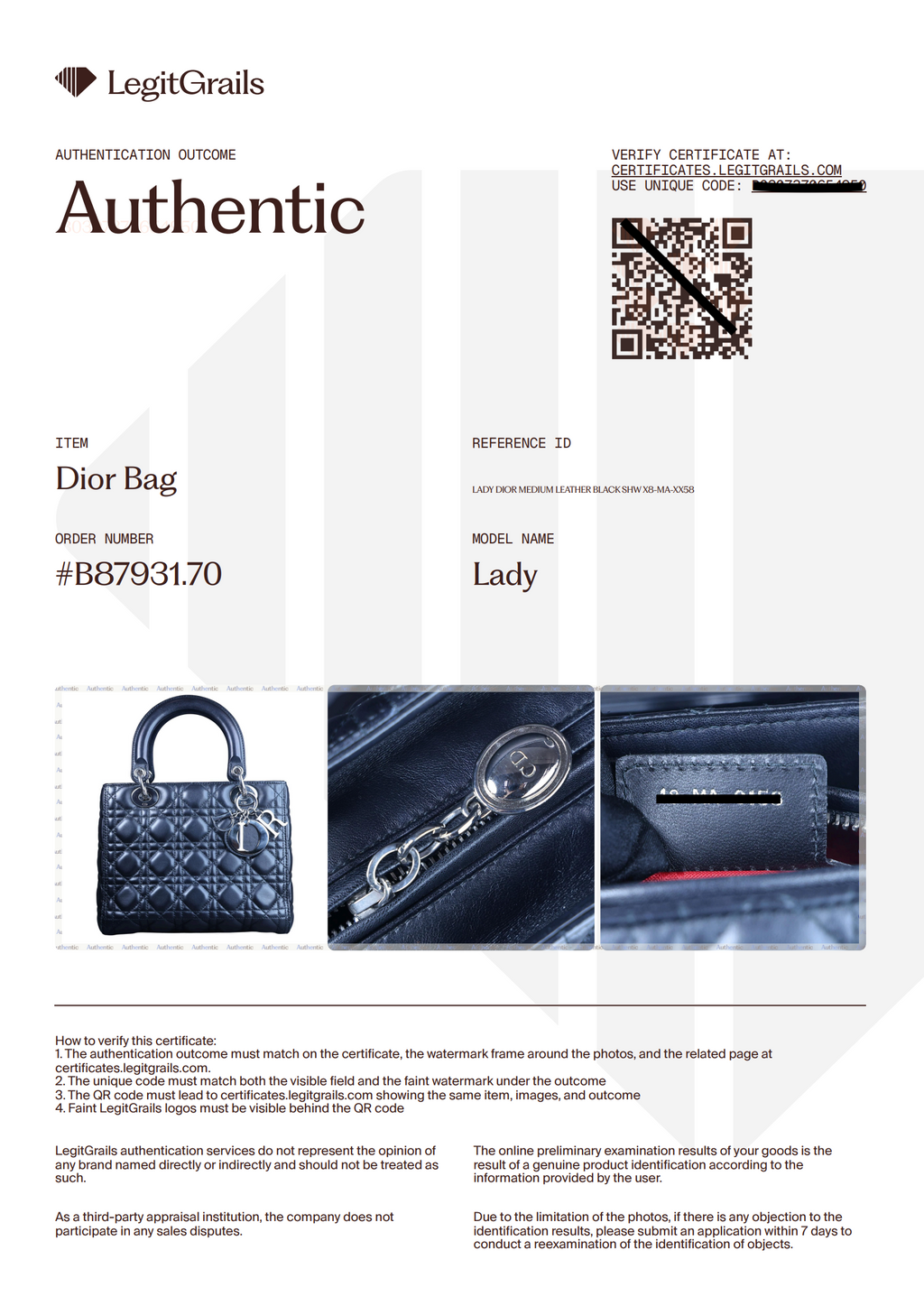 Preowned CHRISTIAN DIOR Lady Dior Medium Leather Black SHW Bag X8-MA-XX58 | Luxe Again Maison