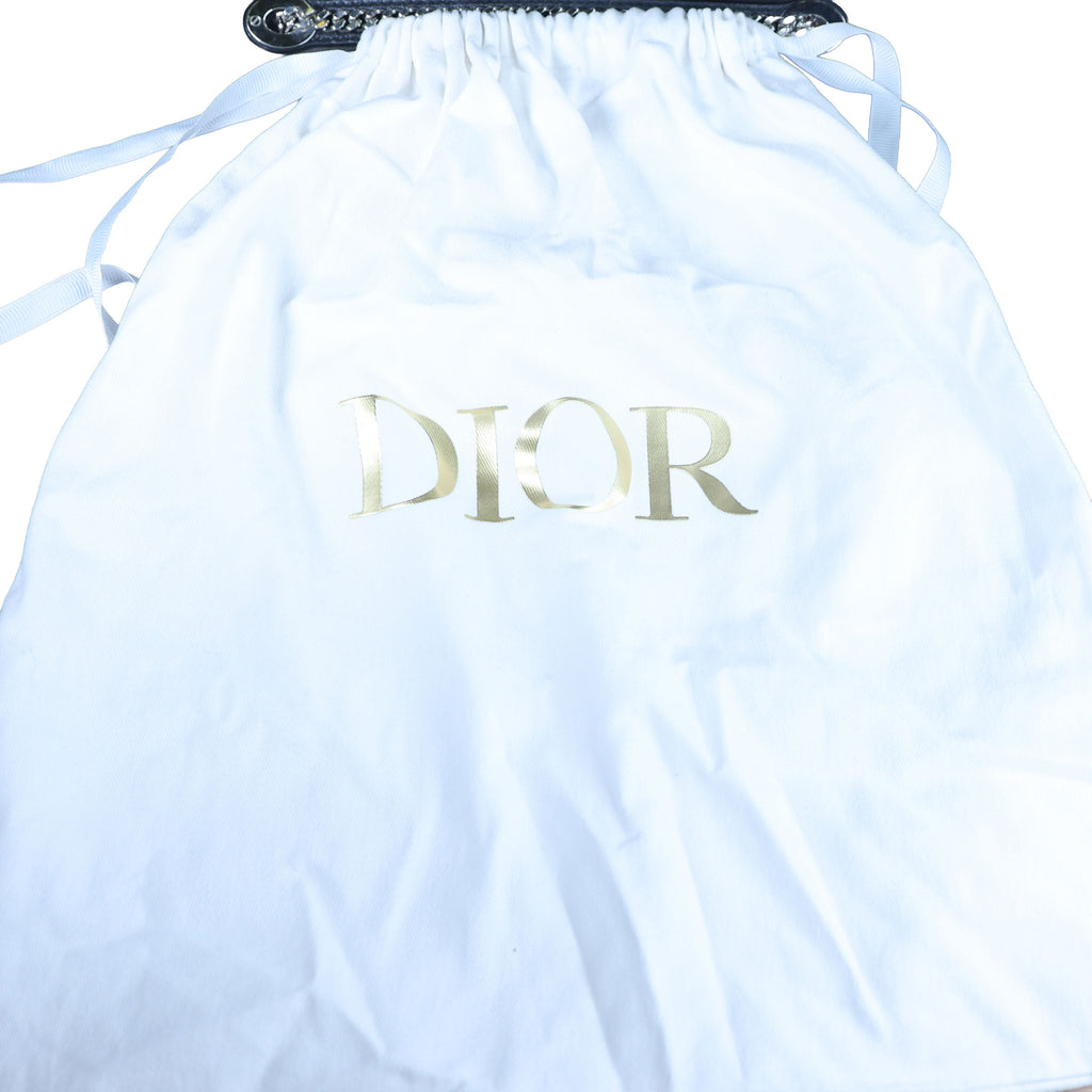 Preowned CHRISTIAN DIOR Lady Dior Mini Leather Black SHW Bag | Luxe Again Maison