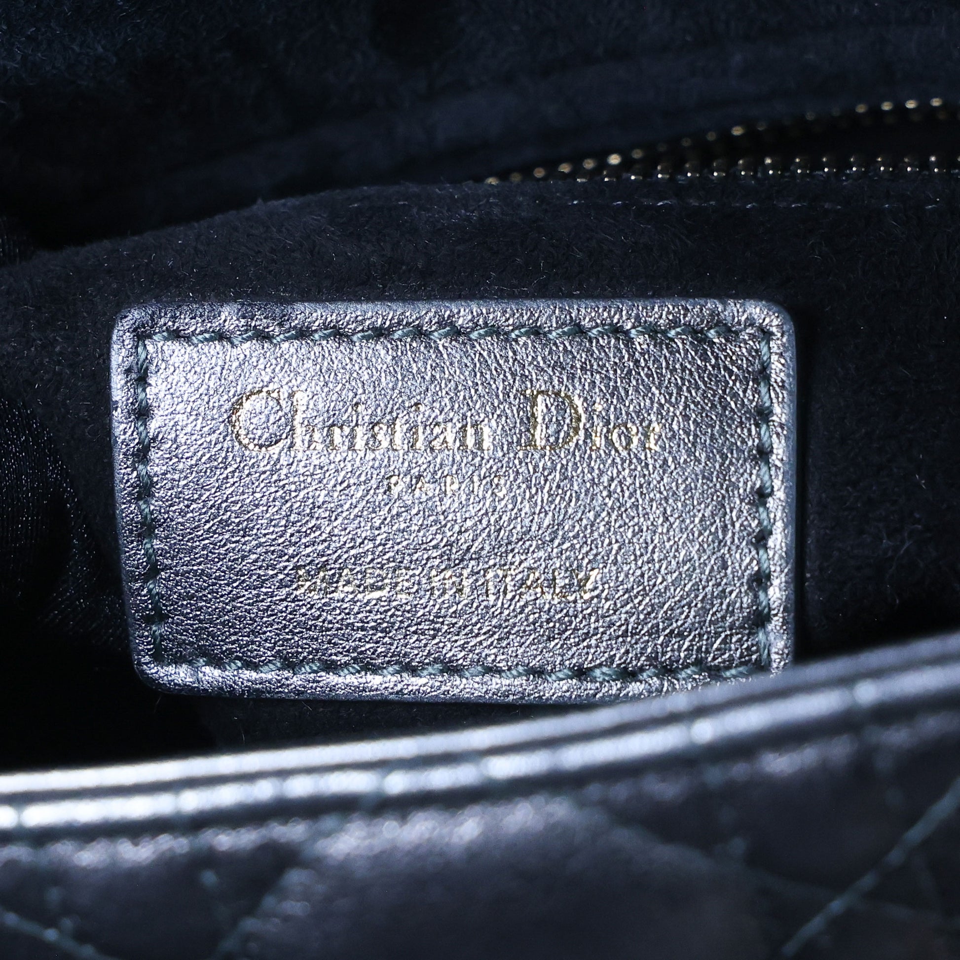 Preowned CHRISTIAN DIOR Lady Dior Small Leather Silver GHW Bag | Luxe Again Maison