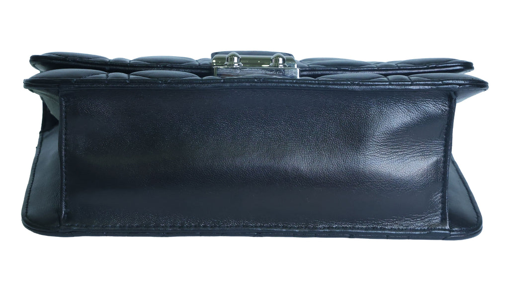 Preowned Christian Dior Miss Dior Cannage Leather Chain Shoulder Bag Black | Luxe Again Maison