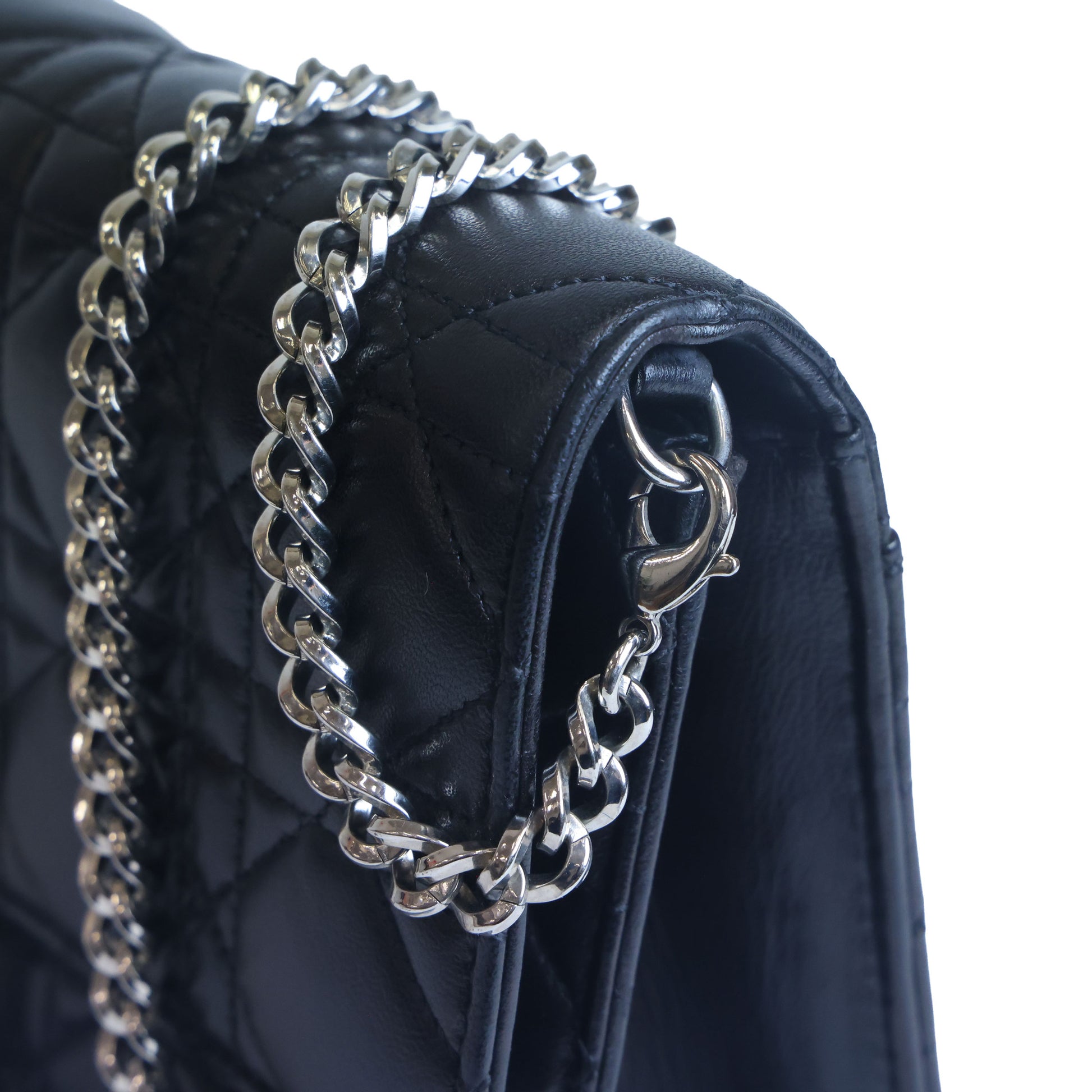 Preowned Christian Dior Miss Dior Cannage Leather Chain Shoulder Bag Black | Luxe Again Maison