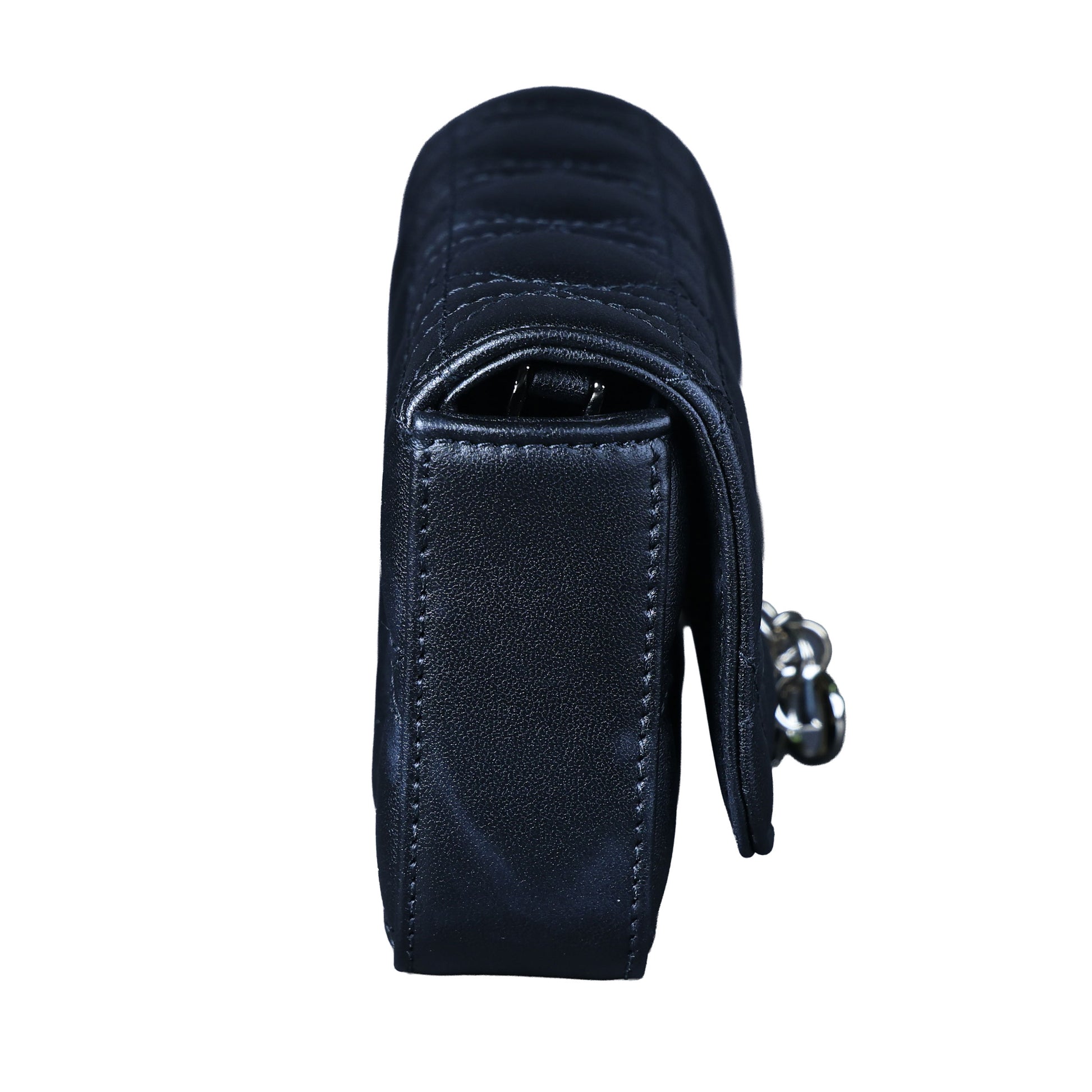 Preowned CHRISTIAN DIOR My Dior Talk Phone Pouch Cannage Lambkin Black | Luxe Again Maison