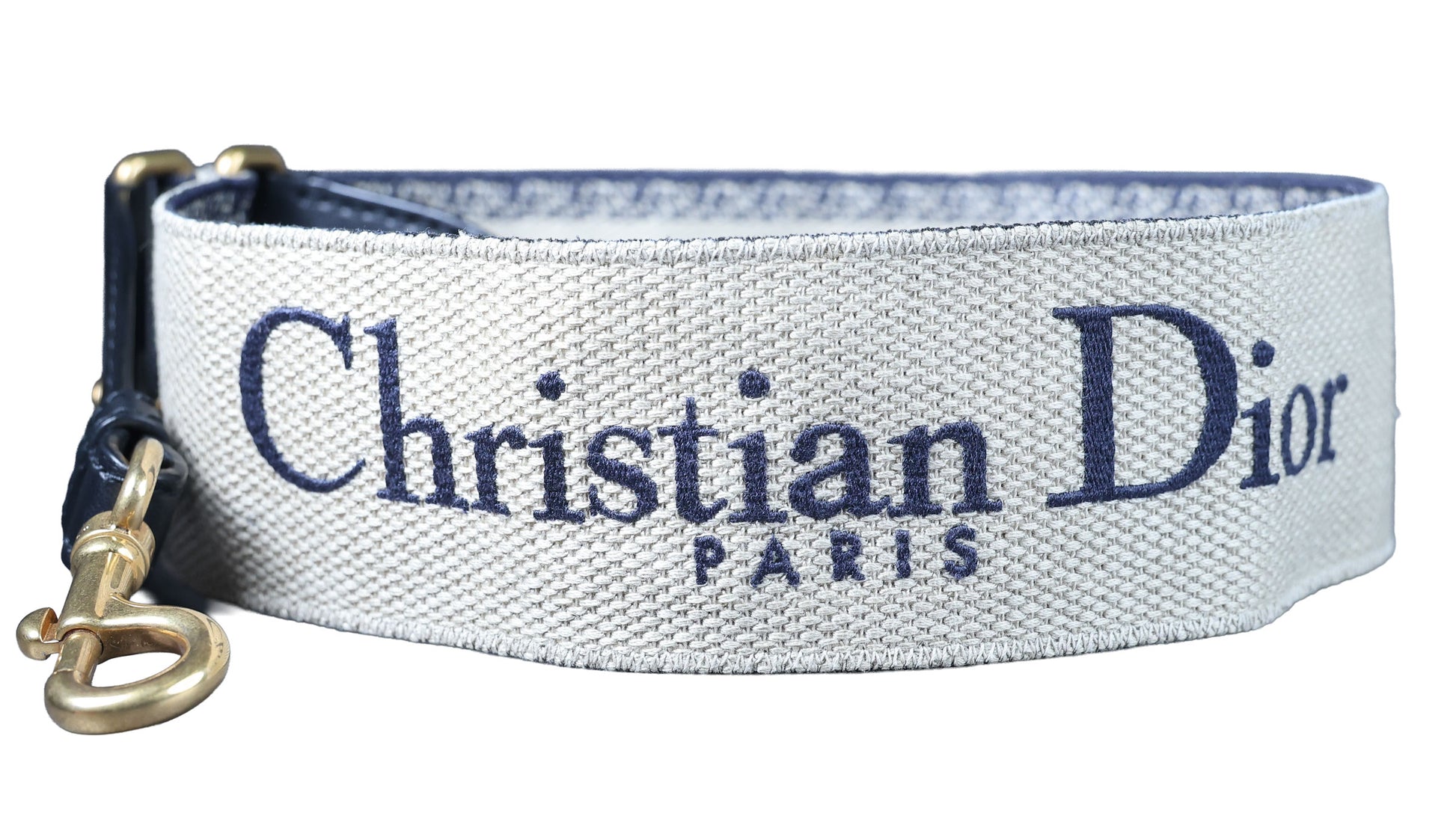Preowned CHRISTIAN DIOR Oblique Saddle Bag Medium Canvas x Leather Blue | Luxe Again Maison