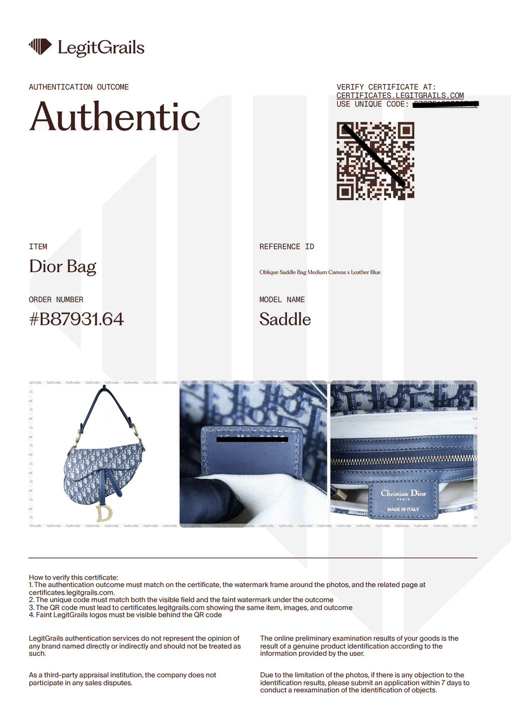 Preowned CHRISTIAN DIOR Oblique Saddle Bag Medium Canvas x Leather Blue | Luxe Again Maison
