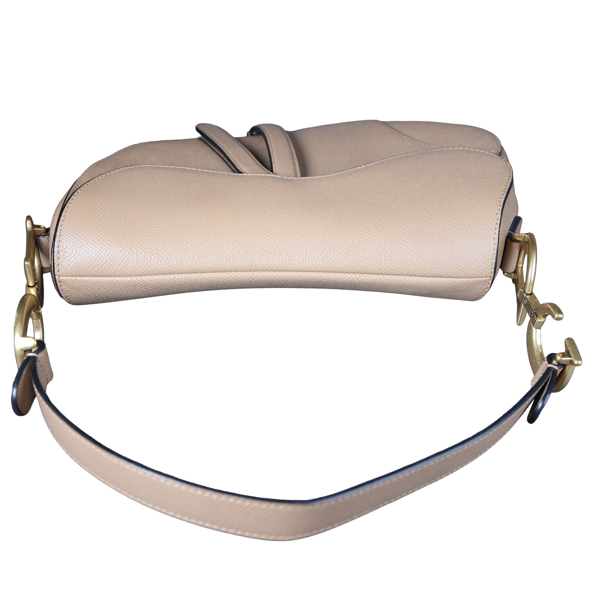 Preowned CHRISTIAN DIOR Saddle Bag Medium Leather Beige | Luxe Again Maison