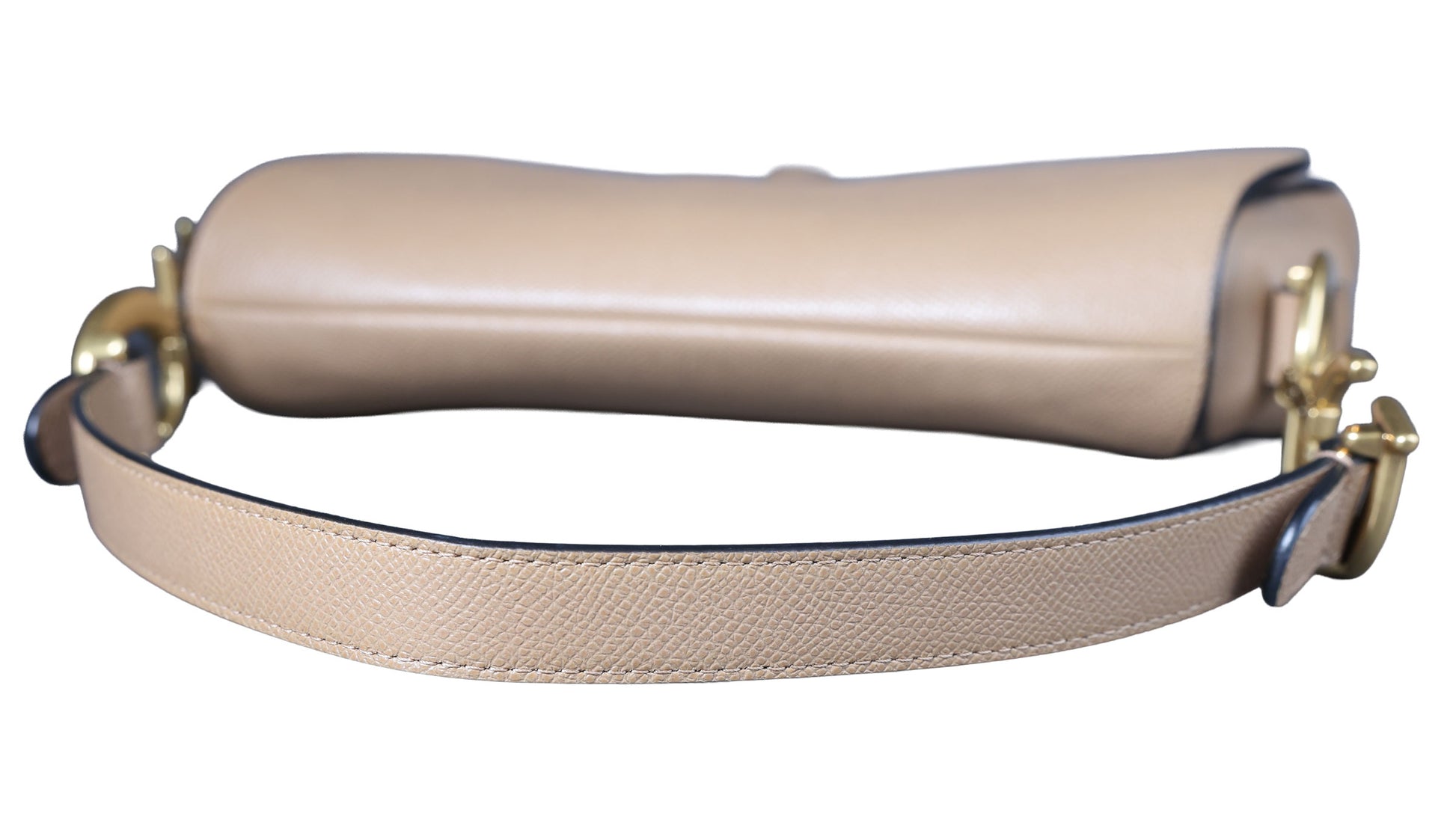 Preowned CHRISTIAN DIOR Saddle Bag Medium Leather Beige | Luxe Again Maison
