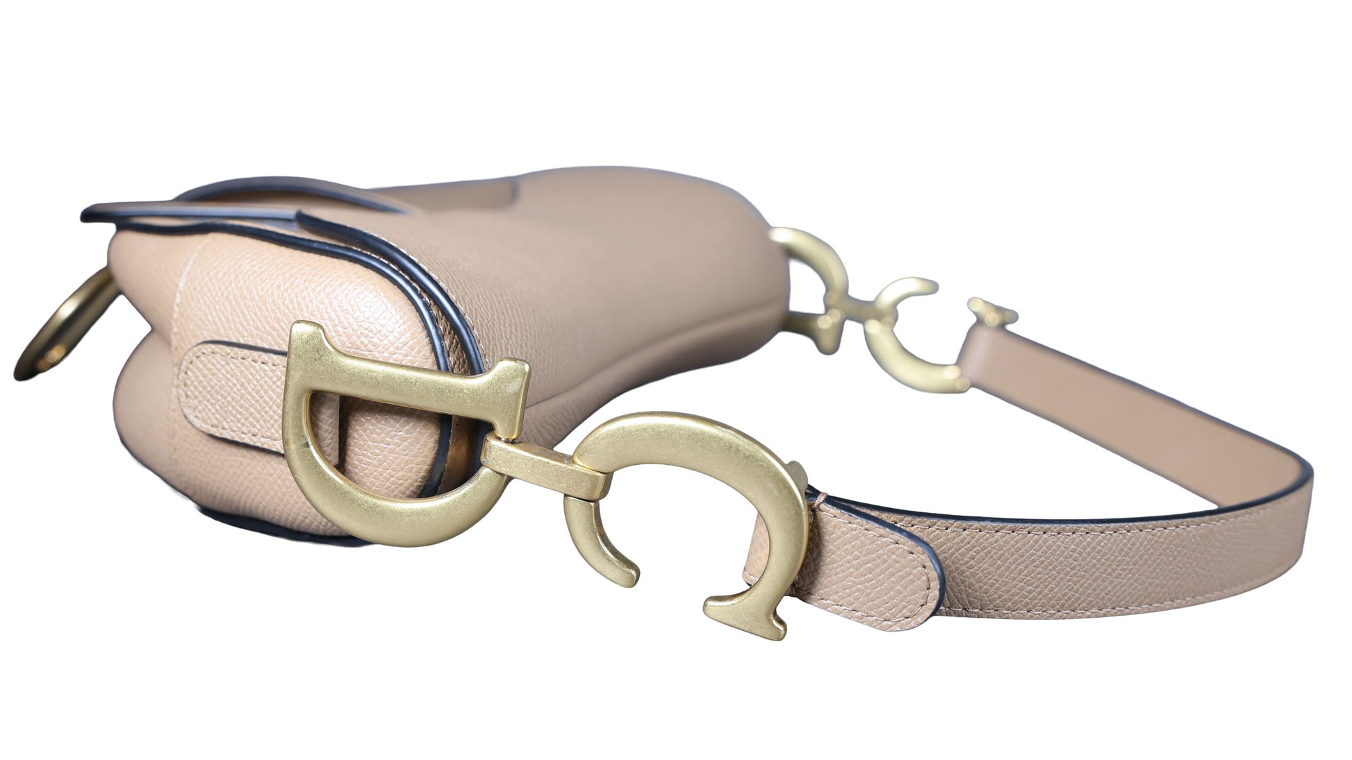 Preowned CHRISTIAN DIOR Saddle Bag Medium Leather Beige | Luxe Again Maison