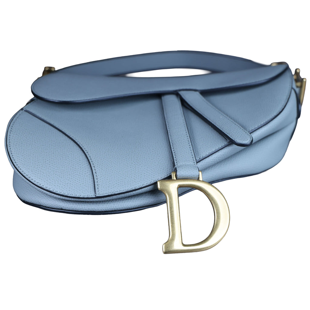 Preowned CHRISTIAN DIOR Saddle Bag Medium Leather Green | Luxe Again Maison