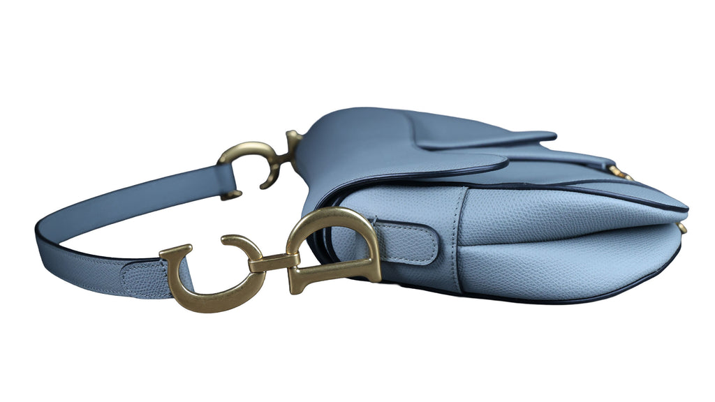 Preowned CHRISTIAN DIOR Saddle Bag Medium Leather Green | Luxe Again Maison