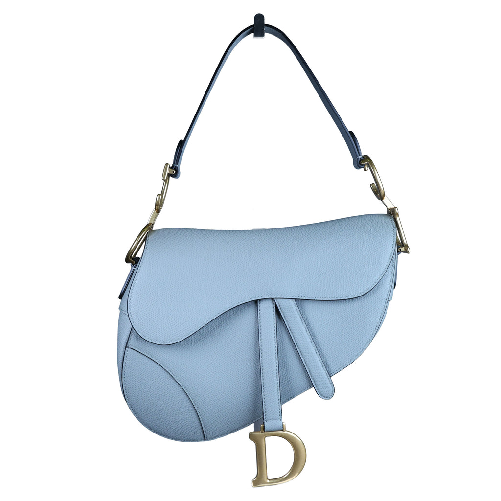 Preowned CHRISTIAN DIOR Saddle Bag Medium Leather Green | Luxe Again Maison
