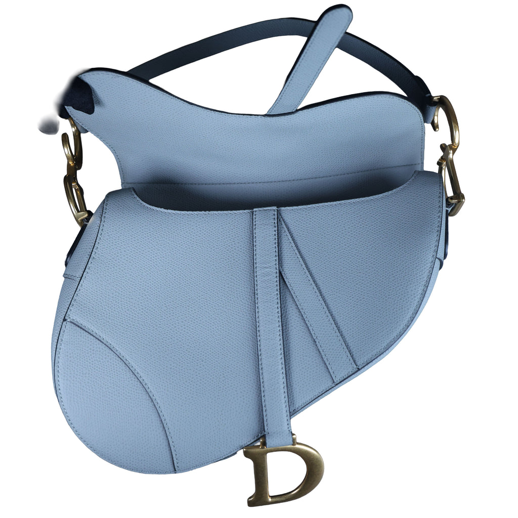Preowned CHRISTIAN DIOR Saddle Bag Medium Leather Green | Luxe Again Maison