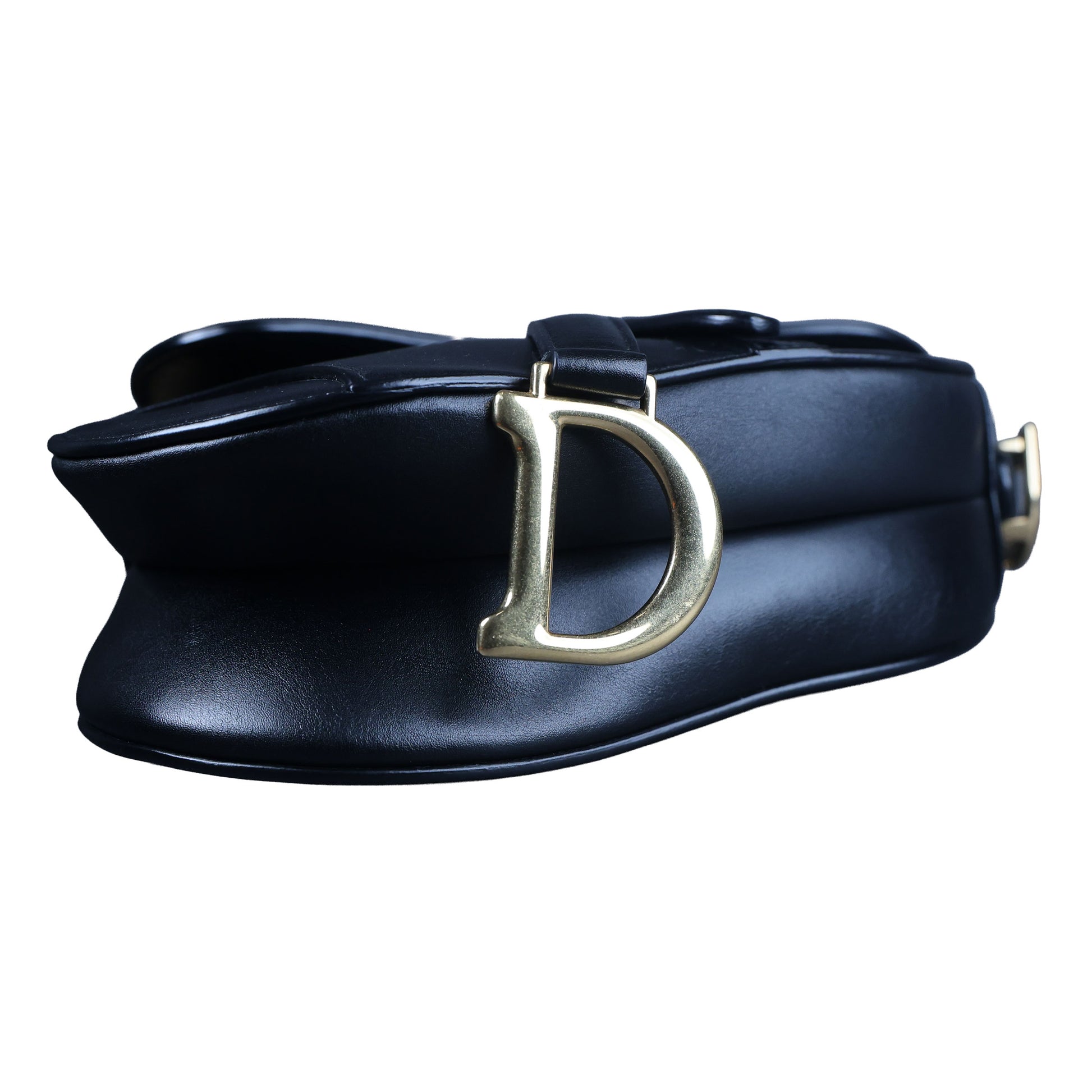 Preowned CHRISTIAN DIOR Saddle Bag Mini Leather Black | Luxe Again Maison
