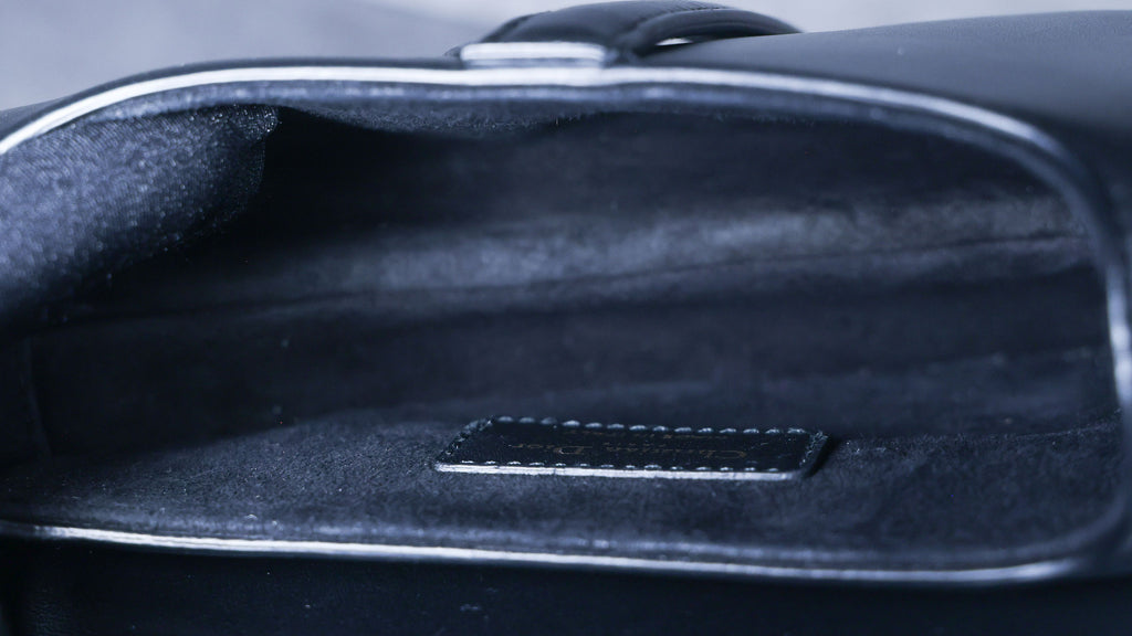 Preowned CHRISTIAN DIOR Saddle Bag Mini Leather Black | Luxe Again Maison