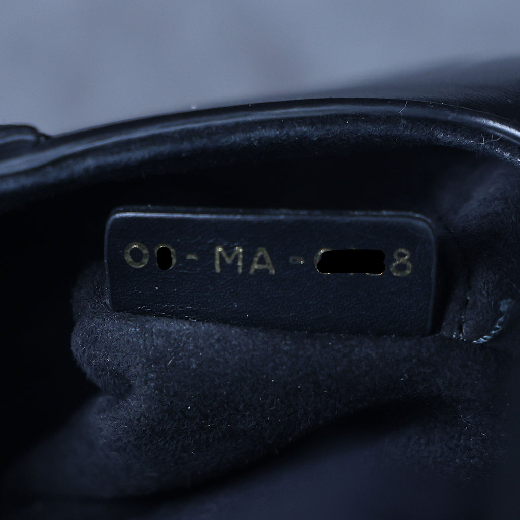 Preowned CHRISTIAN DIOR Saddle Bag Mini Leather Black | Luxe Again Maison