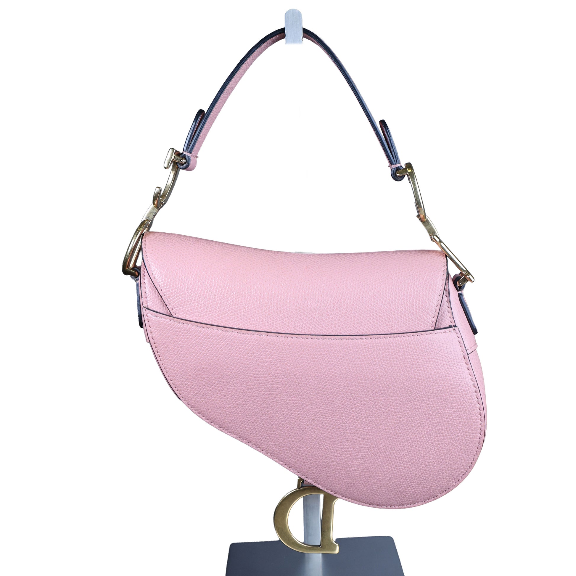 Preowned CHRISTIAN DIOR Saddle Bag Mini Leather Pink | Luxe Again Maison