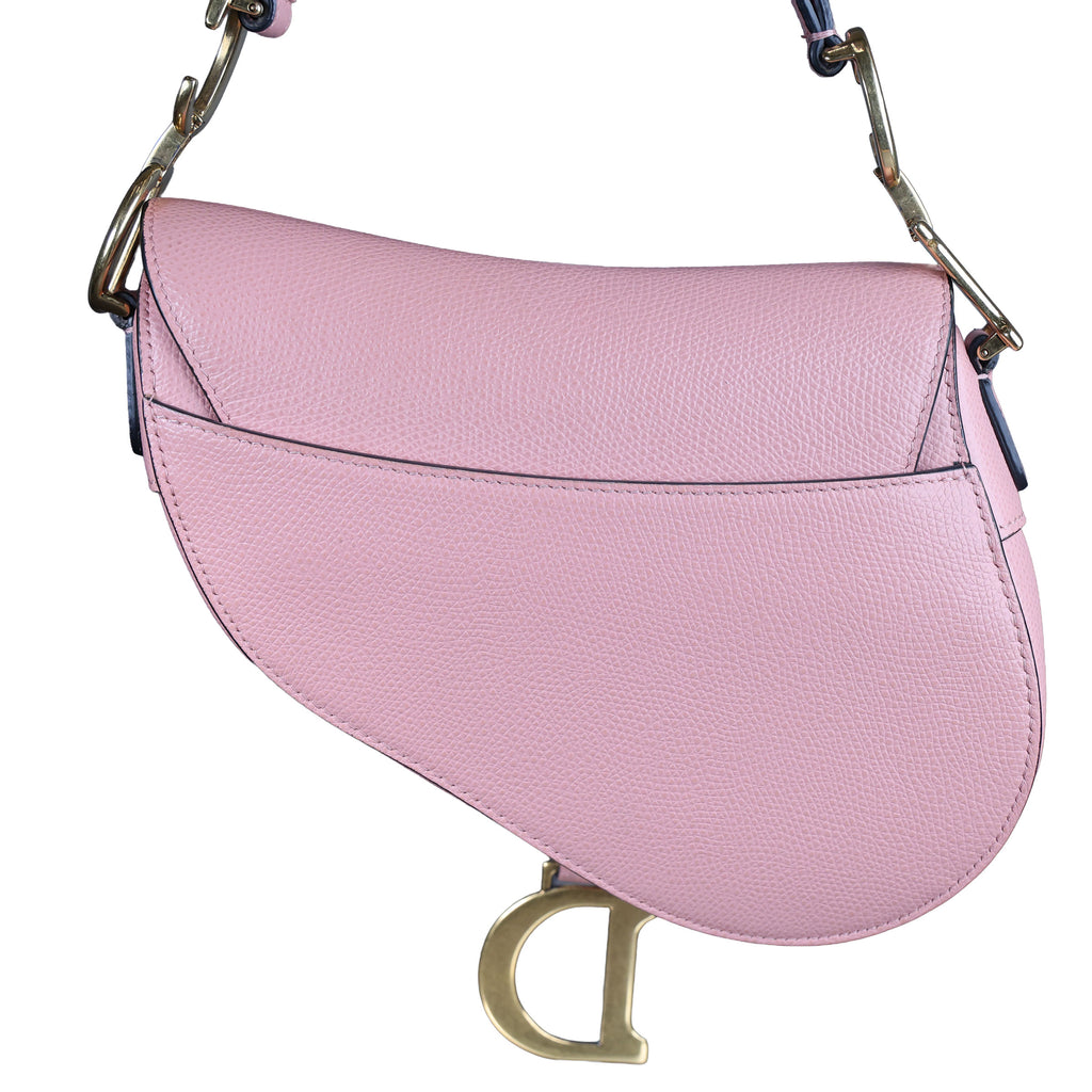 Preowned CHRISTIAN DIOR Saddle Bag Mini Leather Pink | Luxe Again Maison