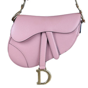 Preowned CHRISTIAN DIOR Saddle Bag Mini Leather Pink | Luxe Again Maison