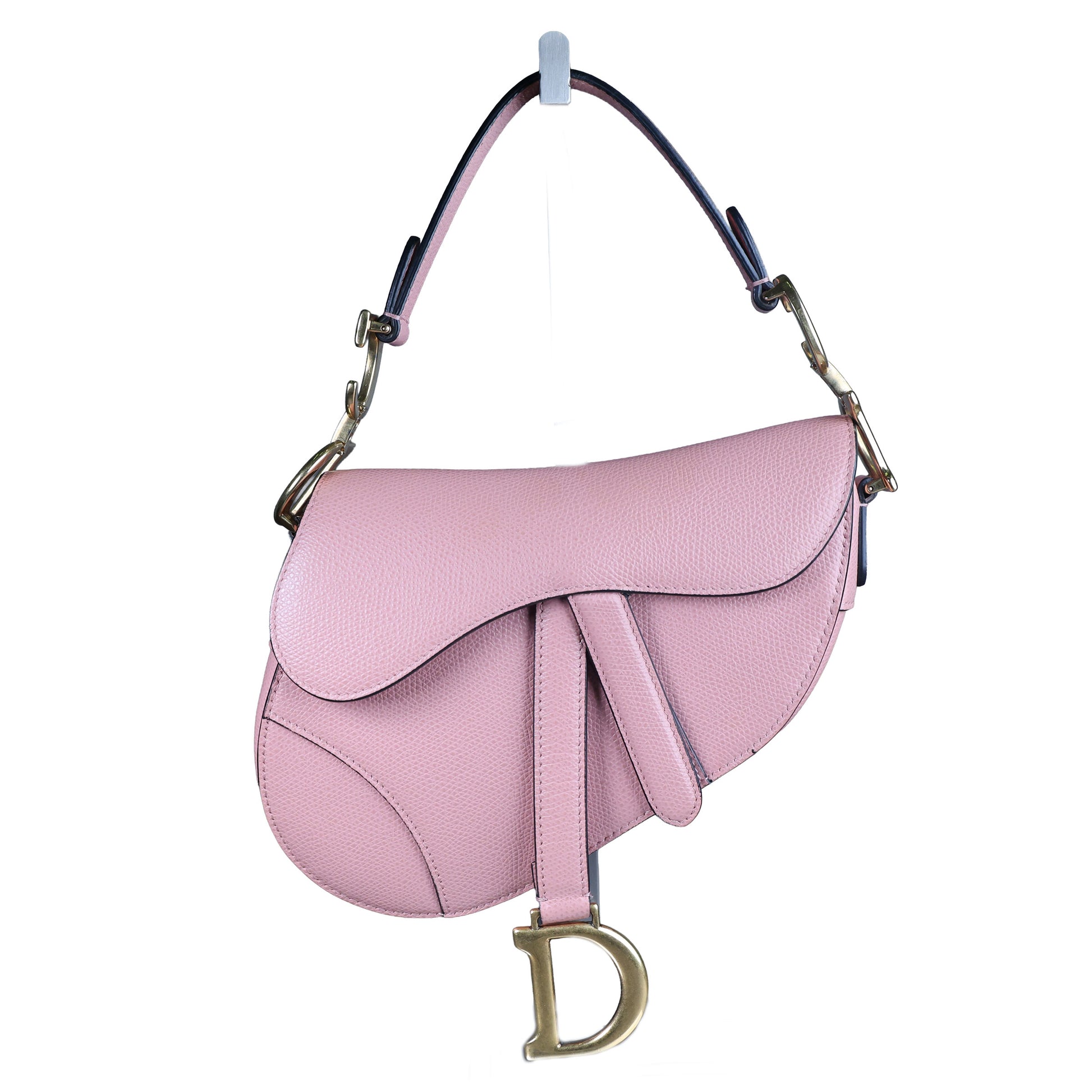Preowned CHRISTIAN DIOR Saddle Bag Mini Leather Pink | Luxe Again Maison