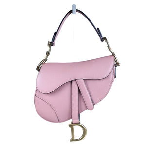 Preowned CHRISTIAN DIOR Saddle Bag Mini Leather Pink | Luxe Again Maison