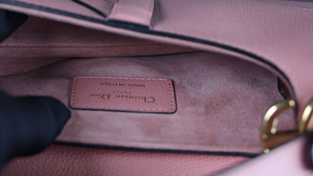 Preowned CHRISTIAN DIOR Saddle Bag Mini Leather Pink | Luxe Again Maison