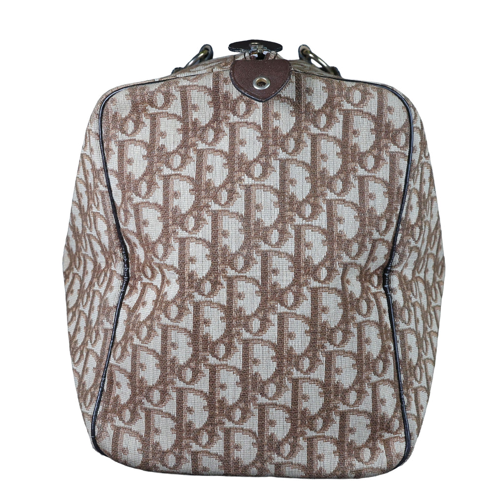 Preowned CHRISTIAN DIOR Vintage Trotter Boston Bag Brown | Luxe Again Maison