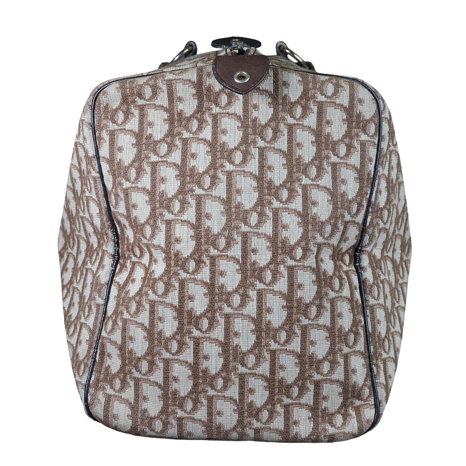 Preowned CHRISTIAN DIOR Vintage Trotter Boston Bag Brown | Luxe Again Maison