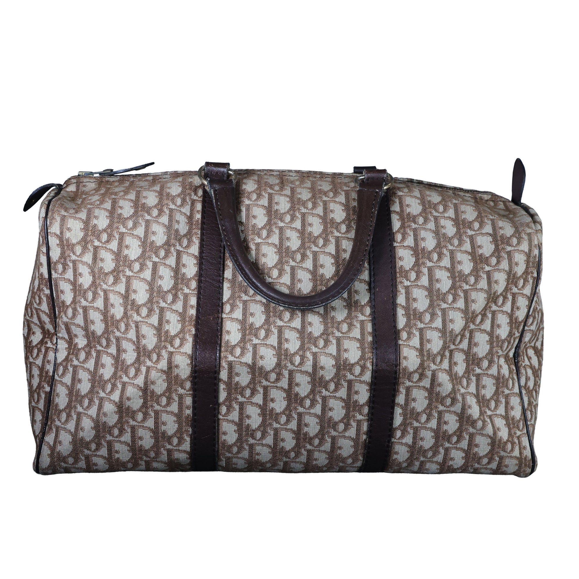 Preowned CHRISTIAN DIOR Vintage Trotter Boston Bag Brown | Luxe Again Maison