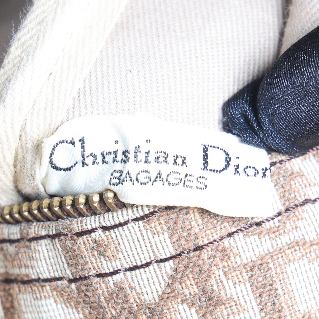 Preowned CHRISTIAN DIOR Vintage Trotter Boston Bag Brown | Luxe Again Maison