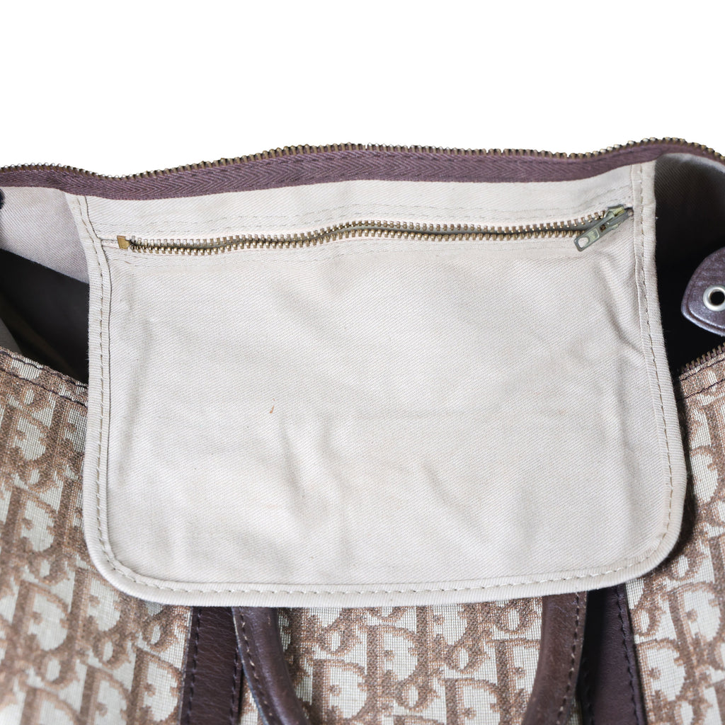 Preowned CHRISTIAN DIOR Vintage Trotter Boston Bag Brown | Luxe Again Maison