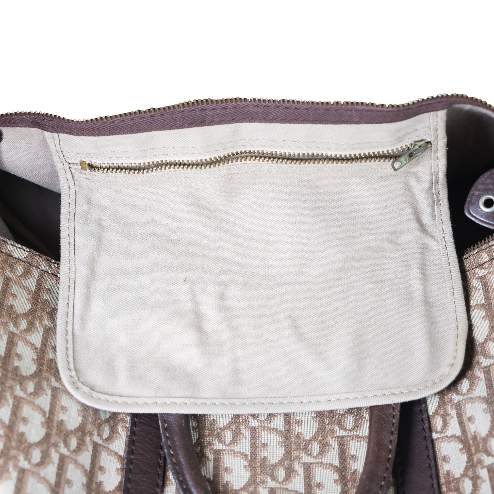 Preowned CHRISTIAN DIOR Vintage Trotter Boston Bag Brown | Luxe Again Maison