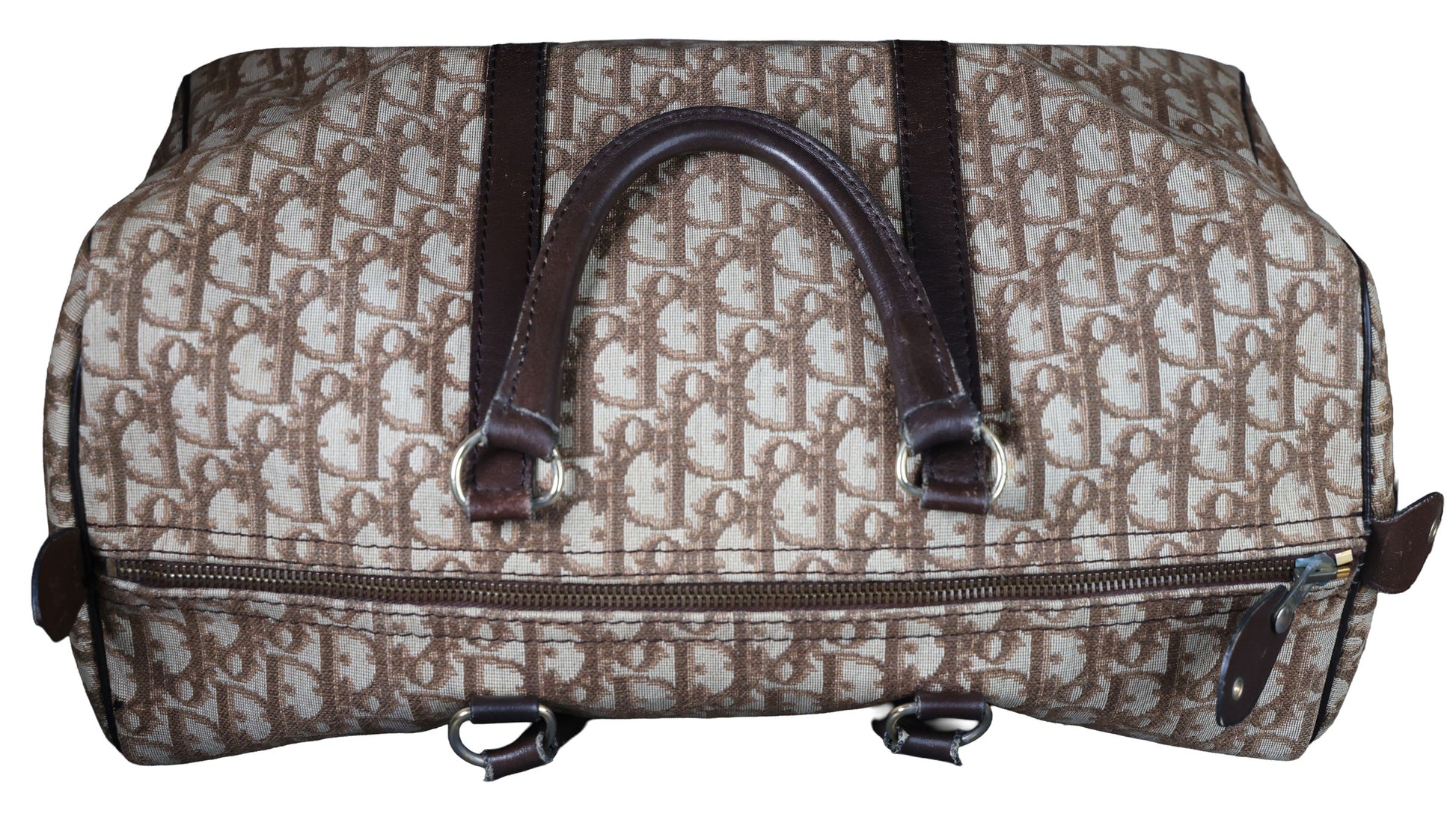 Preowned CHRISTIAN DIOR Vintage Trotter Boston Bag Brown | Luxe Again Maison