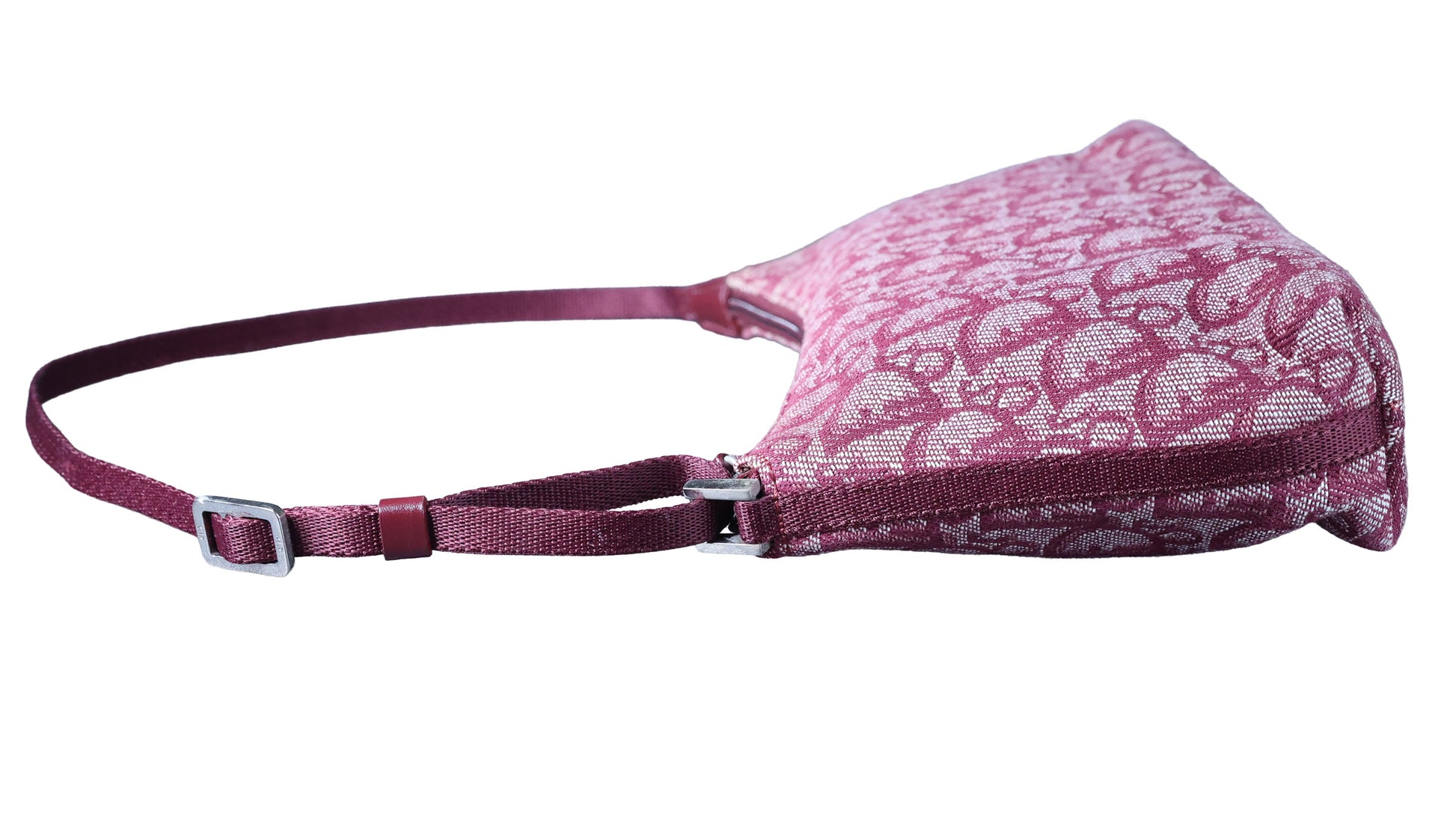 Preowned CHRISTIAN DIOR  Vintage Trotter Canvas x Leather Red Shoulder Bag | Luxe Again Mason