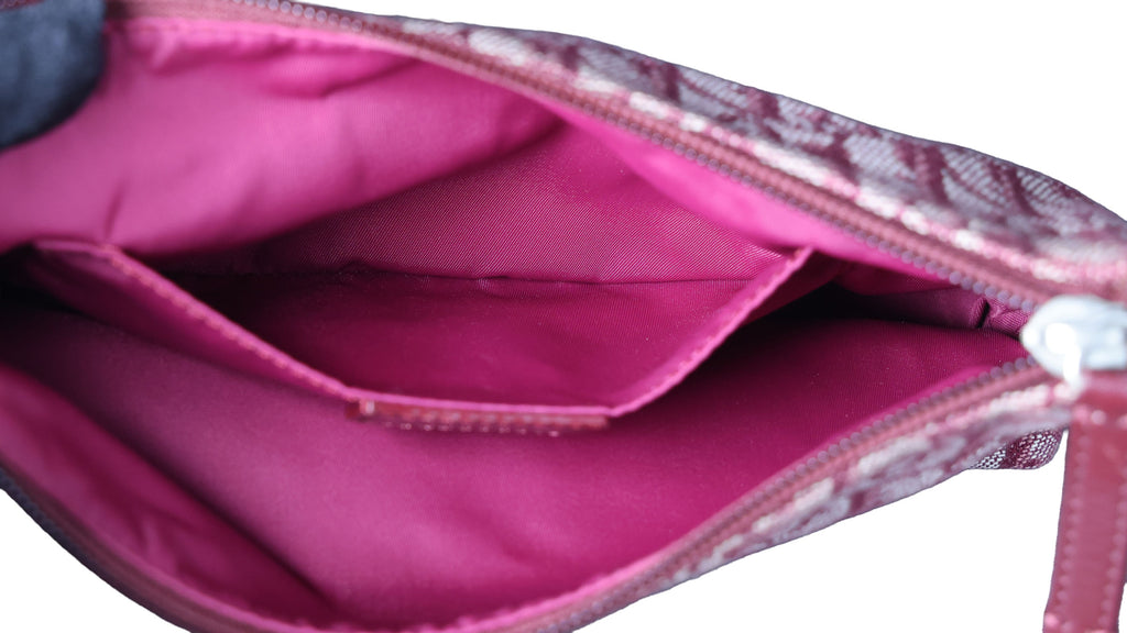 Preowned CHRISTIAN DIOR  Vintage Trotter Canvas x Leather Red Shoulder Bag | Luxe Again Mason