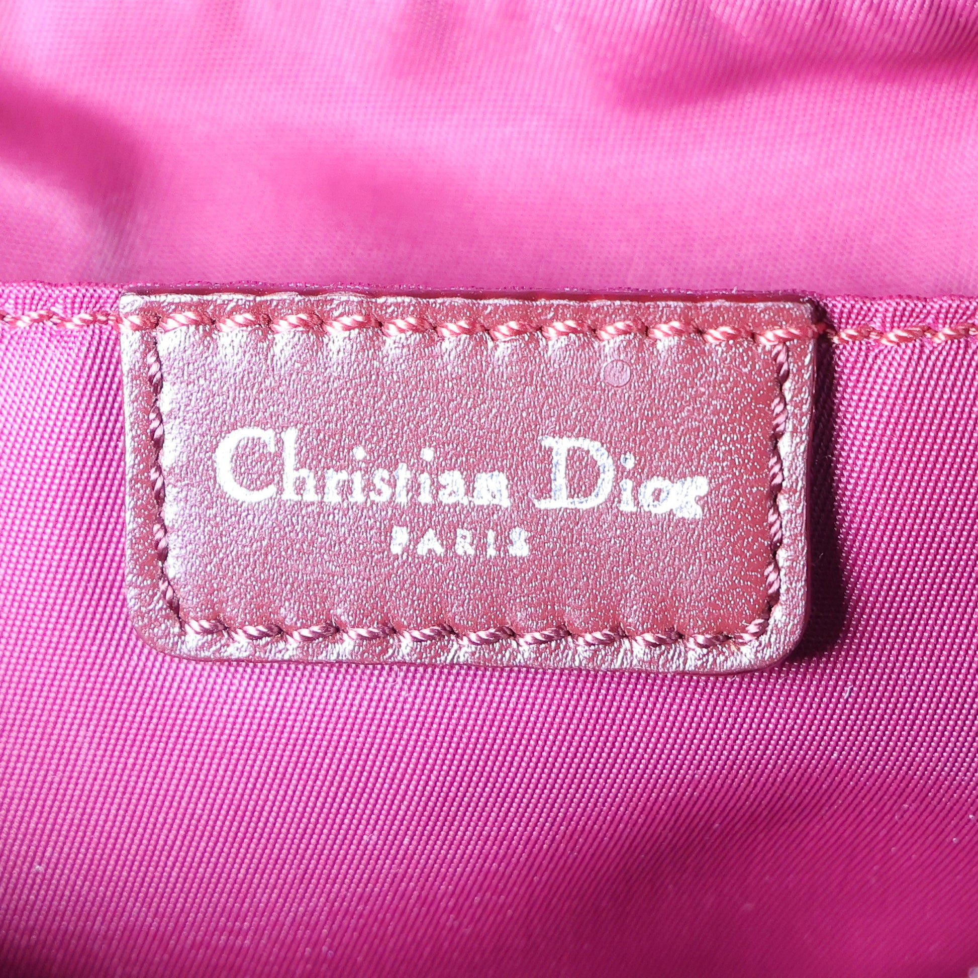 Preowned CHRISTIAN DIOR  Vintage Trotter Canvas x Leather Red Shoulder Bag | Luxe Again Mason