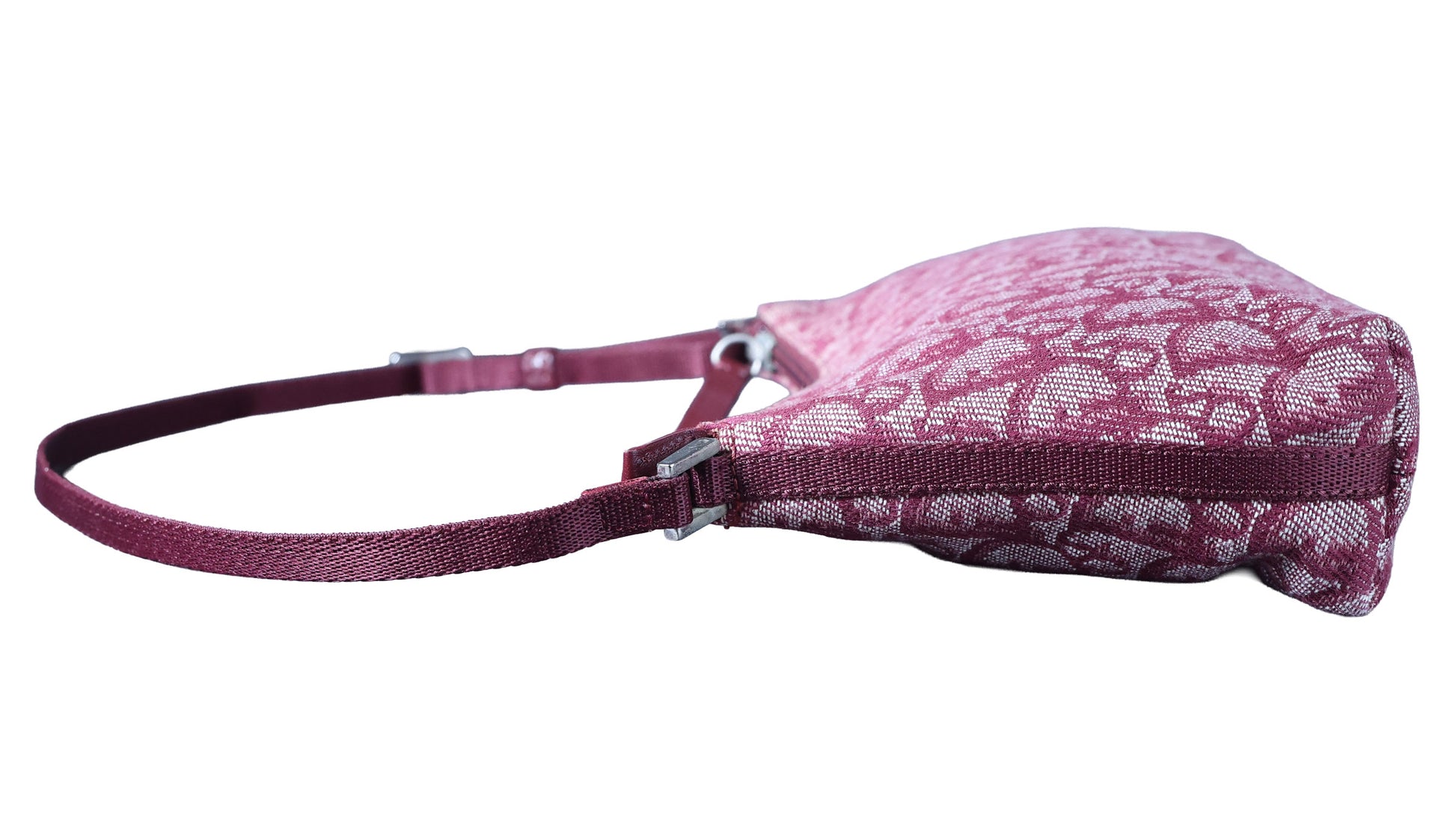 Preowned CHRISTIAN DIOR  Vintage Trotter Canvas x Leather Red Shoulder Bag | Luxe Again Mason