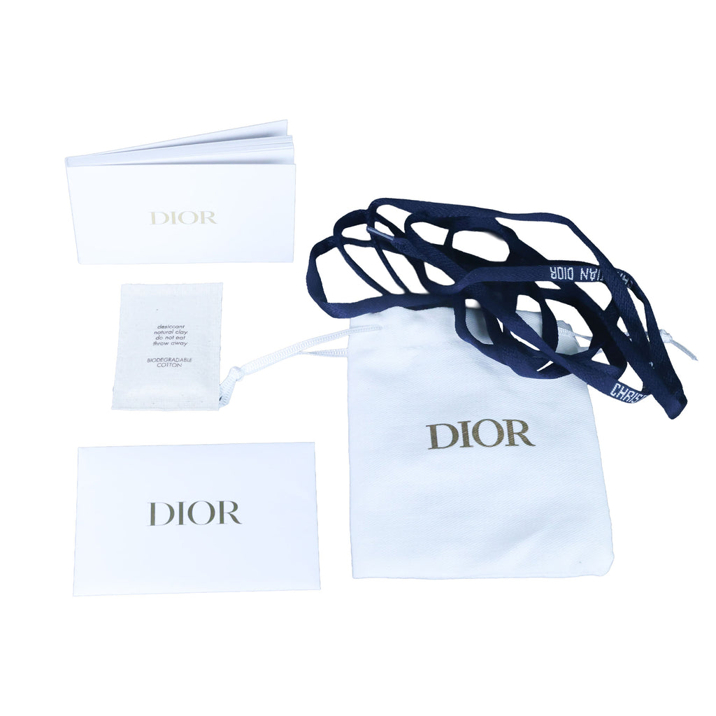 Preowned CHRISTIAN DIOR Walk'n'Dior Platform Sneaker Deep Blue Dior Oblique Embroidered Cotton Size 38 | Luxe Again Maison
