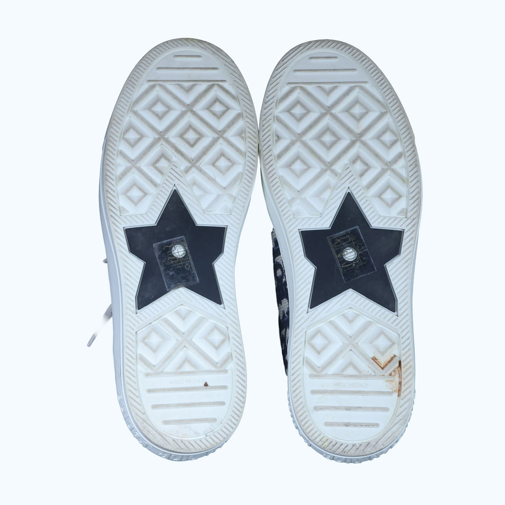Preowned CHRISTIAN DIOR Walk'n'Dior Platform Sneaker Deep Blue Dior Oblique Embroidered Cotton Size 38 | Luxe Again Maison