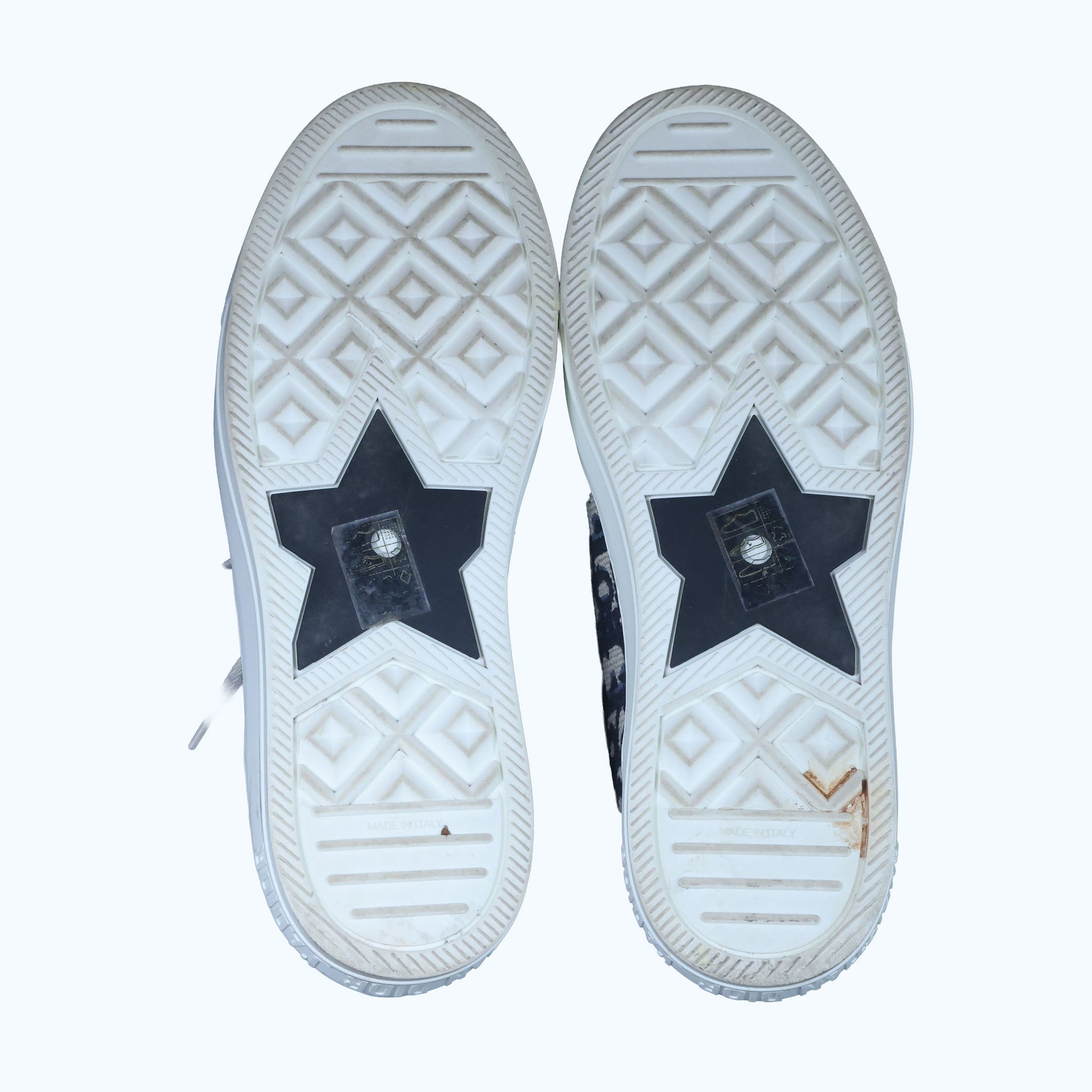 Preowned CHRISTIAN DIOR Walk'n'Dior Platform Sneaker Deep Blue Dior Oblique Embroidered Cotton Size 38 | Luxe Again Maison