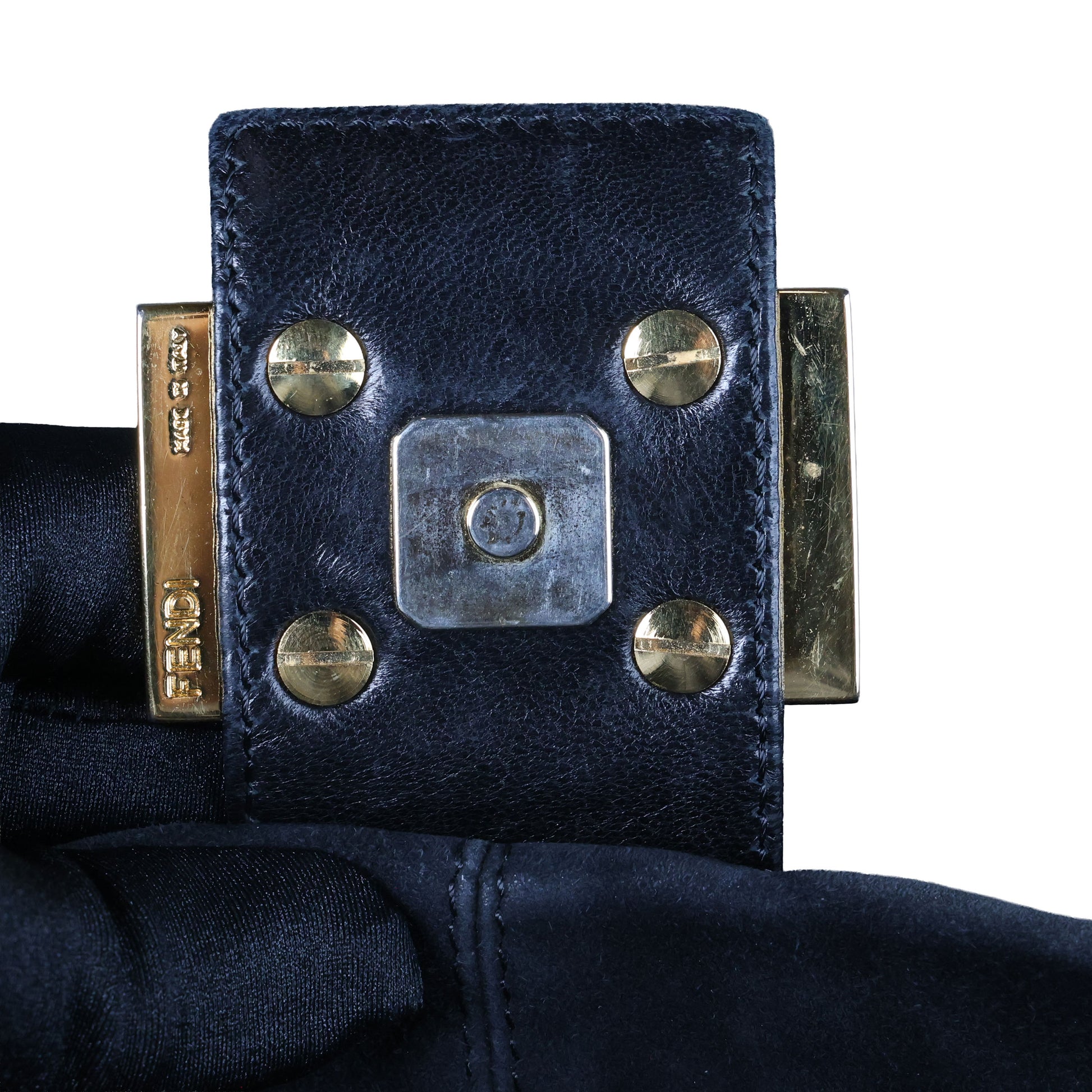 Preowned FENDI Baguette Suede x Leather Black Bag | Luxe Again Maison