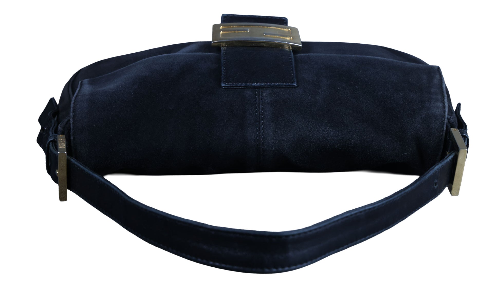 Preowned FENDI Baguette Suede x Leather Black Bag | Luxe Again Maison
